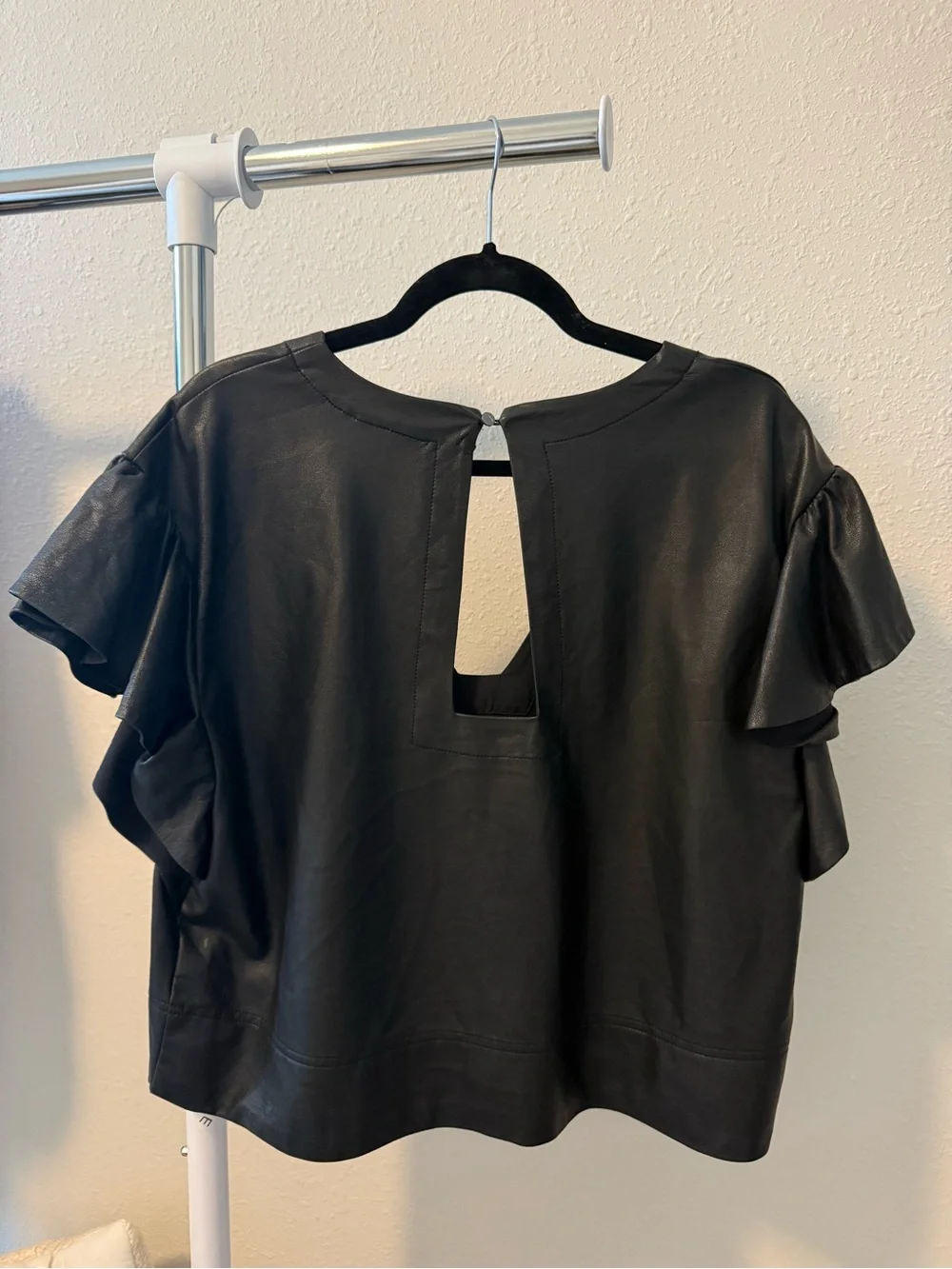 MAEVE ANTHRO leather blouse